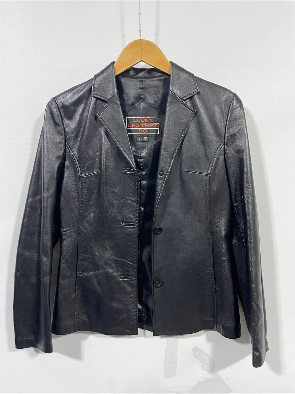 Vintage 1970s Black Leather Bomber Jacket